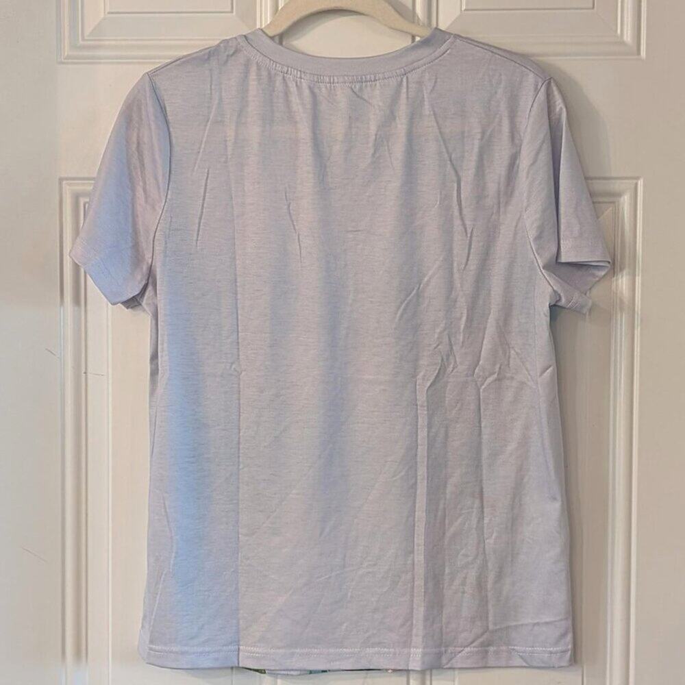 Watercolor Horse Art Tee V Neck Painterly Equestrian Top Medium - Picture 2 of 4